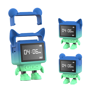 Танцующая колонка-часы MOB "Blue green"